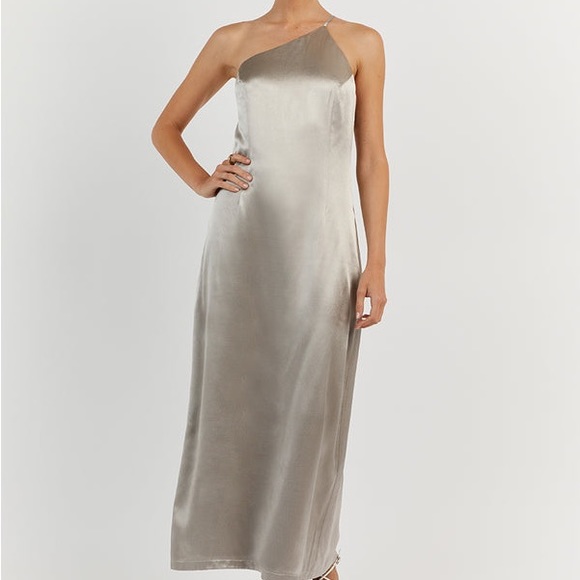 NWT Dissh Rio Pewter One Shoulder Dress US Size 8 - Picture 2 of 6